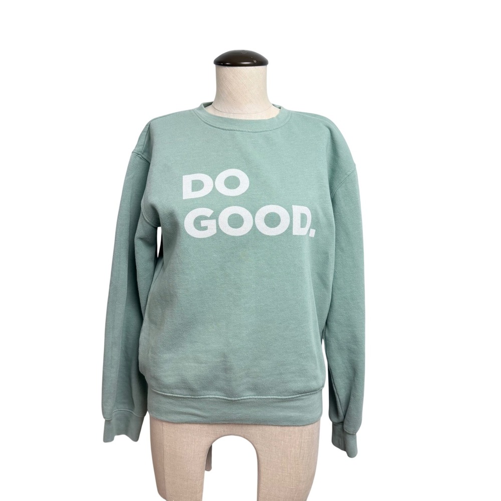 Cotopaxi Do Good Crewneck Sweatshirt Seafoam Green Organic Cotton Women Small‎